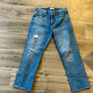 Loft high waist straight crop size 29